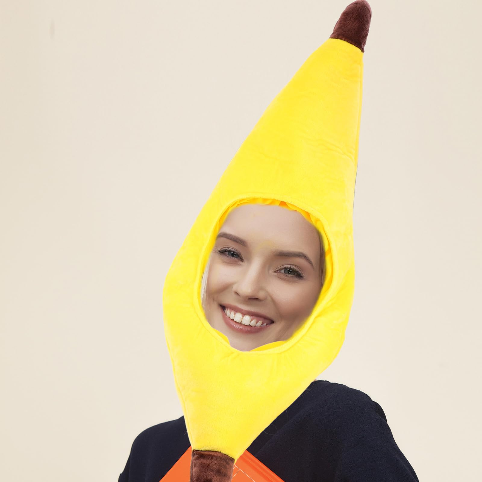 Sombrero de Fiesta Novedoso Forma de Plátano Amarillo, Accesorio Decorativo Ligero y Divertido para Cosplay y Fotos, Gorro de Disfraz para Eventos y Celebraciones