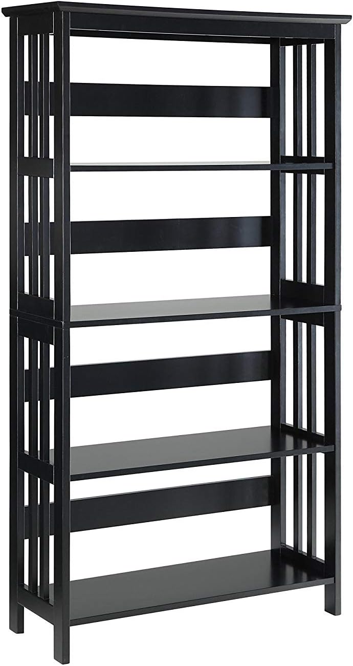 Convenience Concepts Mission 5-Tier Bookcase, Black
