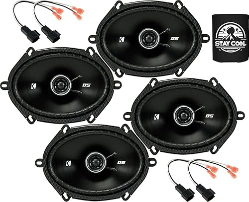KICKER Altavoces de 6 x 8 pulgadas para Ford F-150 1999-2014 Kit de actualización - Paquete de 4 unidades de la serie DS con arnés, audio coaxial