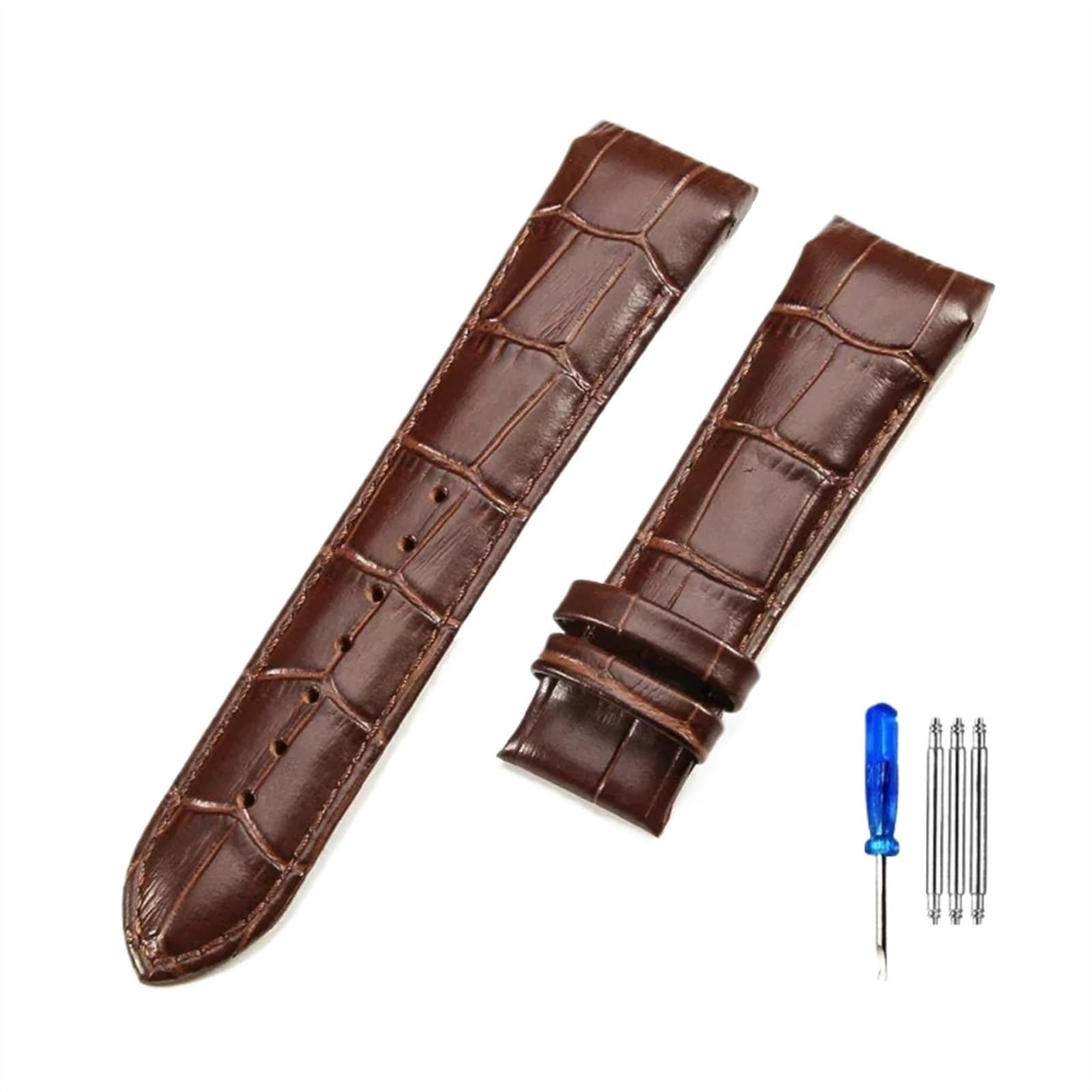 liyuxin66 For Tissot for Couturier T035 Watchband Men's 1853 T035627 T035617 T035407 Arc Mouth Belt Genuine Leather Watch Strap 22mm 23mm 24mm(Brown-no buckle,23mm)