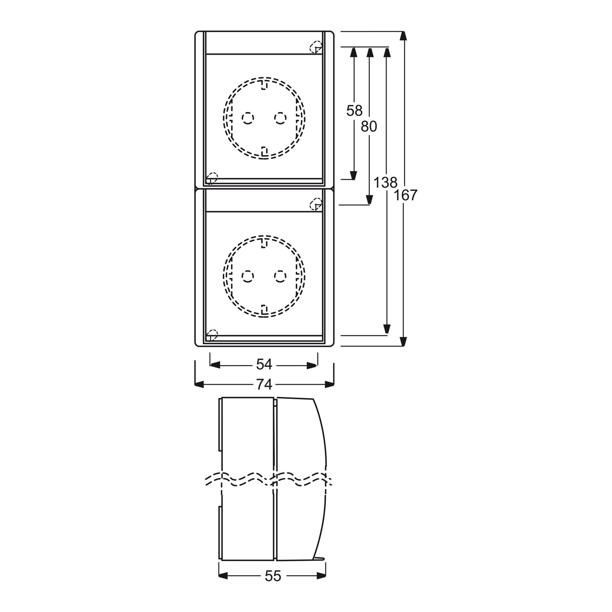 Busch-Jaeger 20-02 EBW-54, Presa Schuko