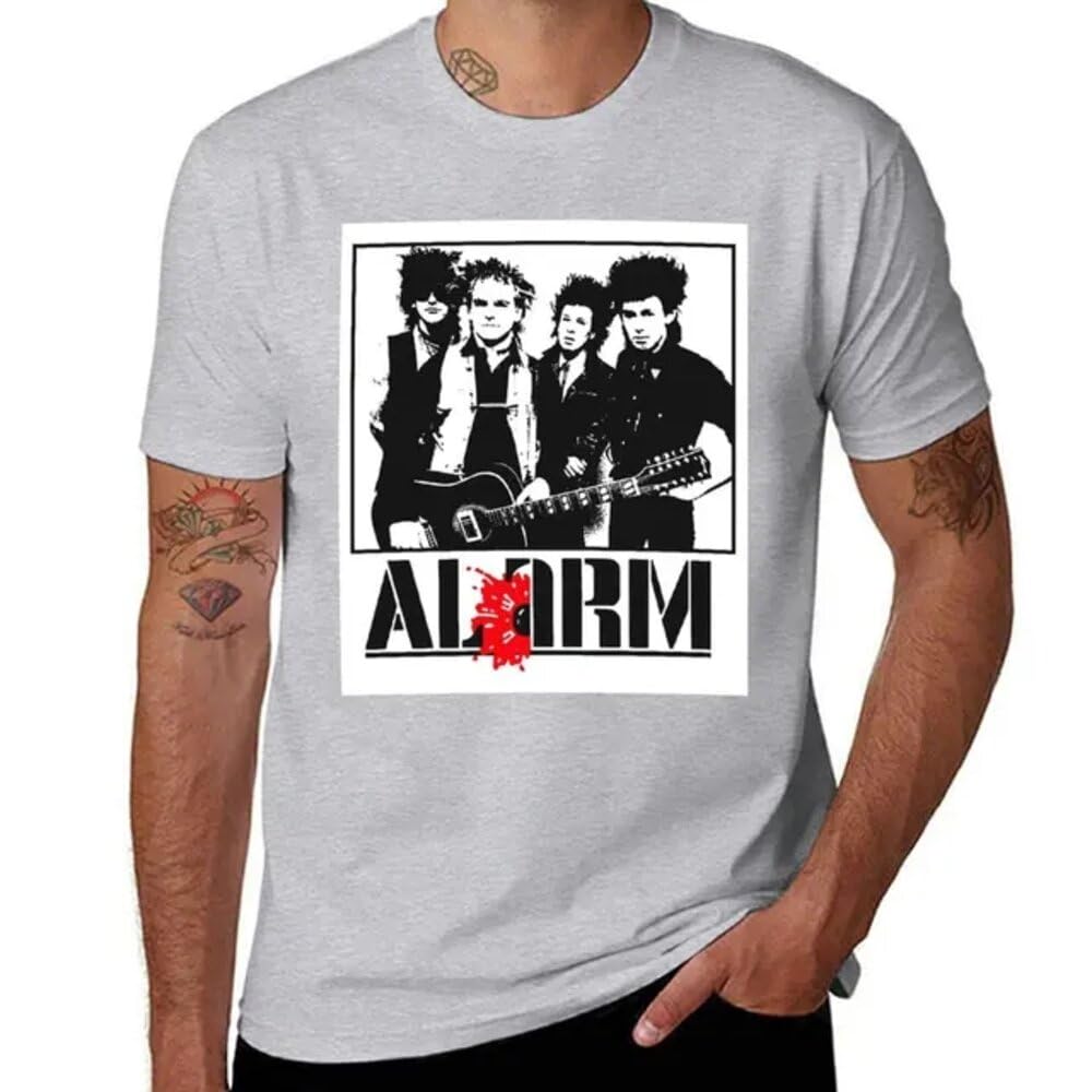 TRdUaNGS The Alarm T-Shirt T-Shirt Funny t Shirts Tops Aesthetic Clothes Tops t Shirts for Men Pack Grey 3XL
