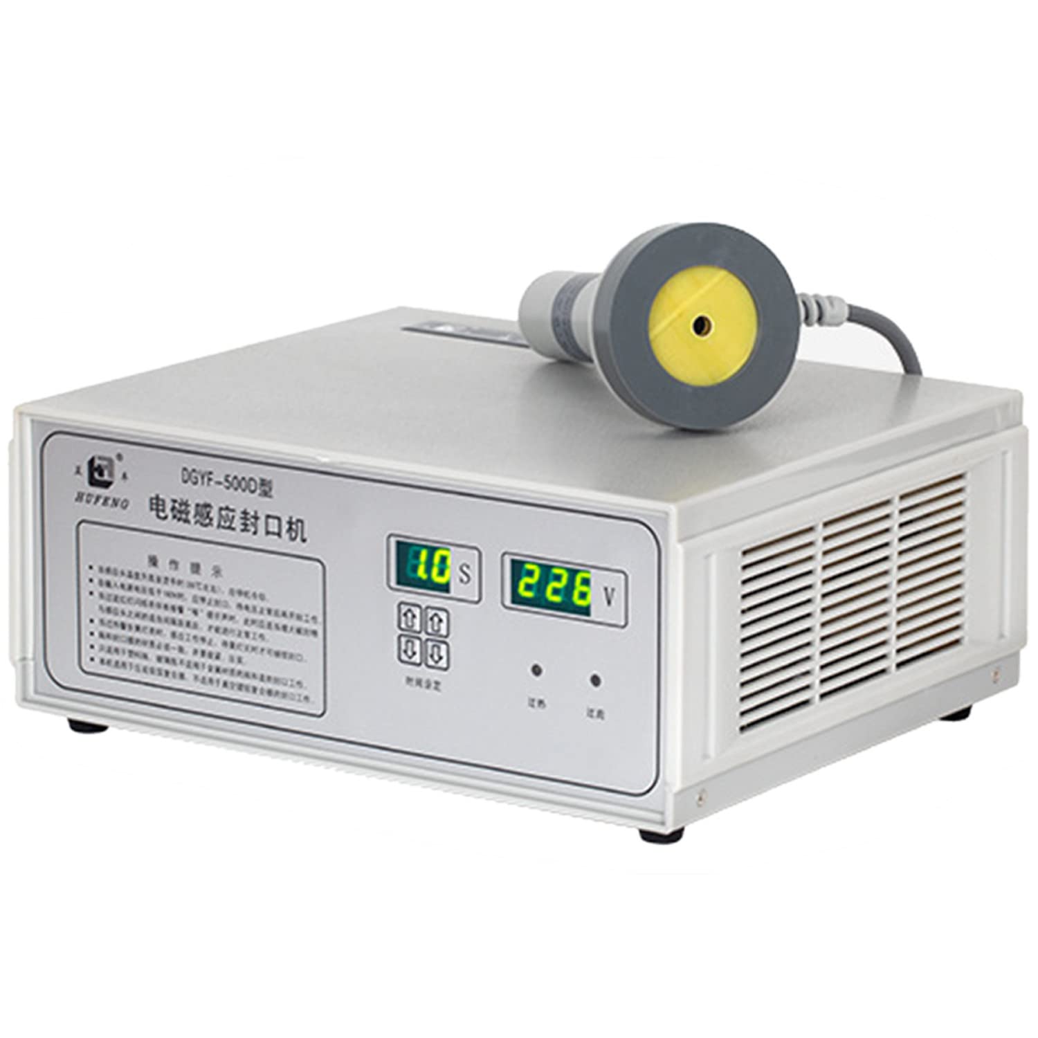 AALGO Handheld Induction Sealer Integrated Bottle Cap Sealing Machine for Plastic Cap Diameter 10-130mm/0.39-5.12’’ Aluminum Foil Bottle Lid Cap Gasket Sealing Machine,20-65mm-220V