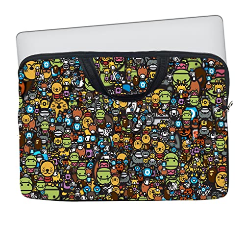Image of TheSkinMantra Chain Laptop Sleeve Bag Compatible with Laptop /Macbooks /Chrombook /Notebook /Zbook (13.3 Inch (Handle), Manions)