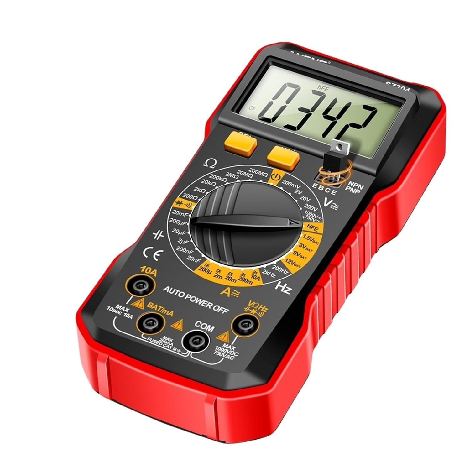 SZ304 Digital Multimeter AC/DC Voltmeter Current Tester Capacitor(SZ304 Black)