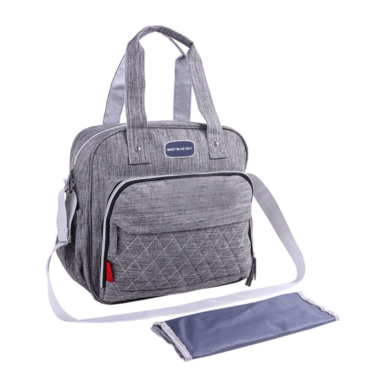 Borsa Fasciatoio con Materassino Trapuntata Borsa con Tracolla Capiente per Genitori, Ospedale