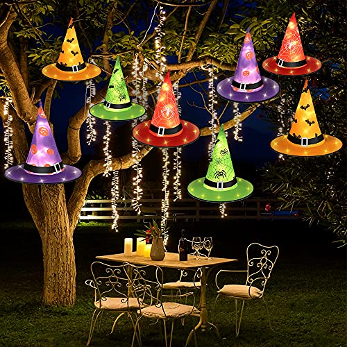 UMIKU Halloween String Lights Halloween Decorations 8pcs Witch Hats 40ft 8 Modes Light String for Indoor Outdoor Decorations Halloween Light DÃ©cor for Tree Patio Garden Yard Party DÃ©cor Home DÃ©cor