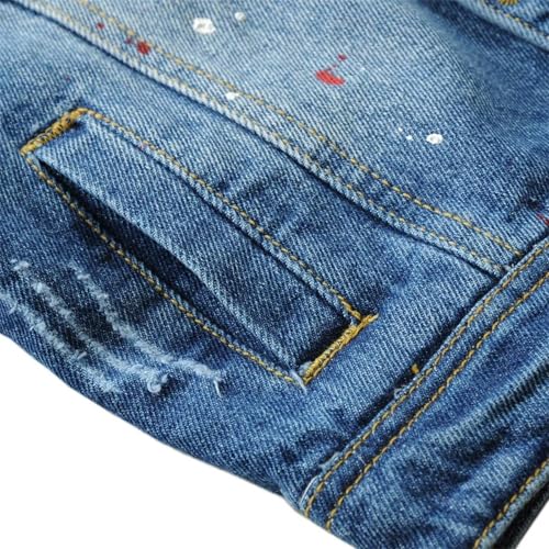 Kids Denim Jacket Ripped Style Long Sleeve Button Up Hoodie, Girls Autumn Winter Casual School Daily Wear Coat4