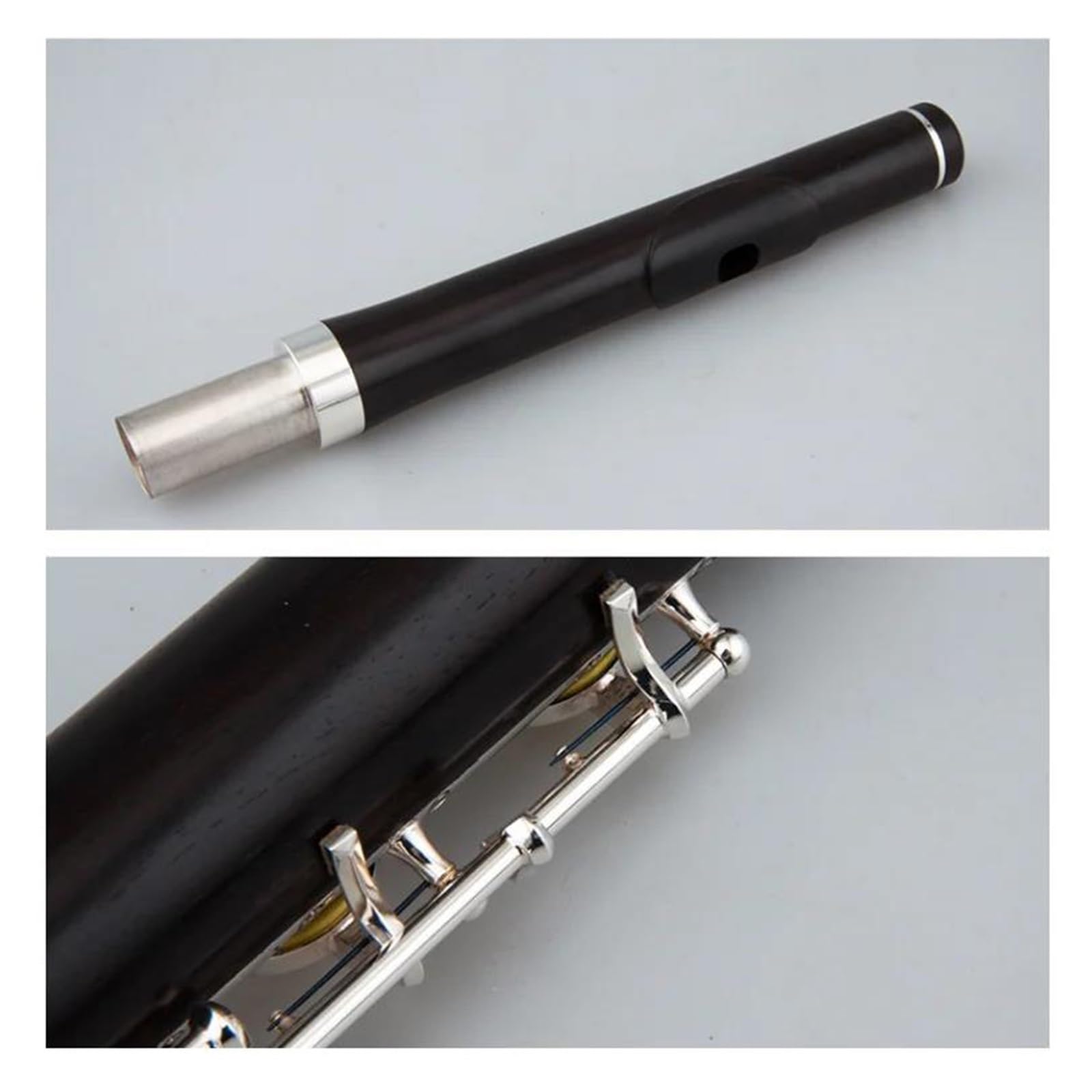 flet prosty Ebony Flute Professional C Key 17-otworowy instrument fletowy z pudełkiem Instrument dęty drewniany