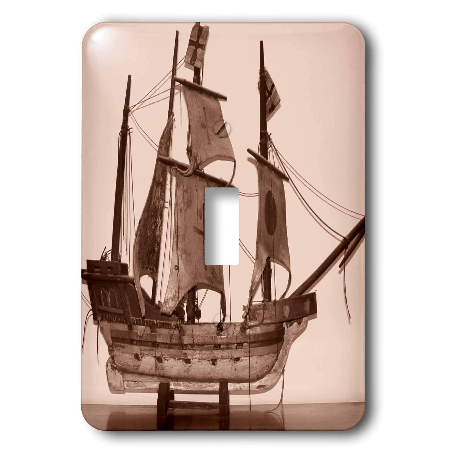 Interrupteur à baïonnette 3dRose Antique Schooner pour un salon style bord de mer