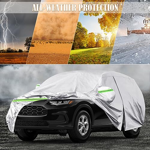 Image of Waterproof SUV Car Cover Custom Fit for 2022-2024 Honda HR-V, 6 Layers All Weather Car Covers with Zipper Door & Windproof Bands for Sun Snow Rain Dust Protection, Outdoor Indoor