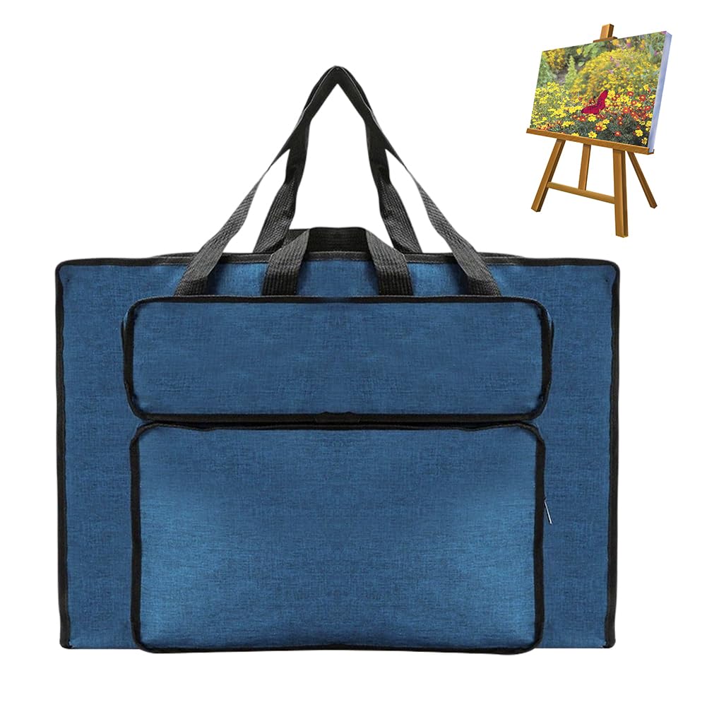 CEWROM Borsa da disegno, formato A3, impermeabile, per tavolo da disegno e schizzi, borsa per il trasporto portatile per bambini e artisti, borsa per tavolo da disegno, cartella per artisti, Blu