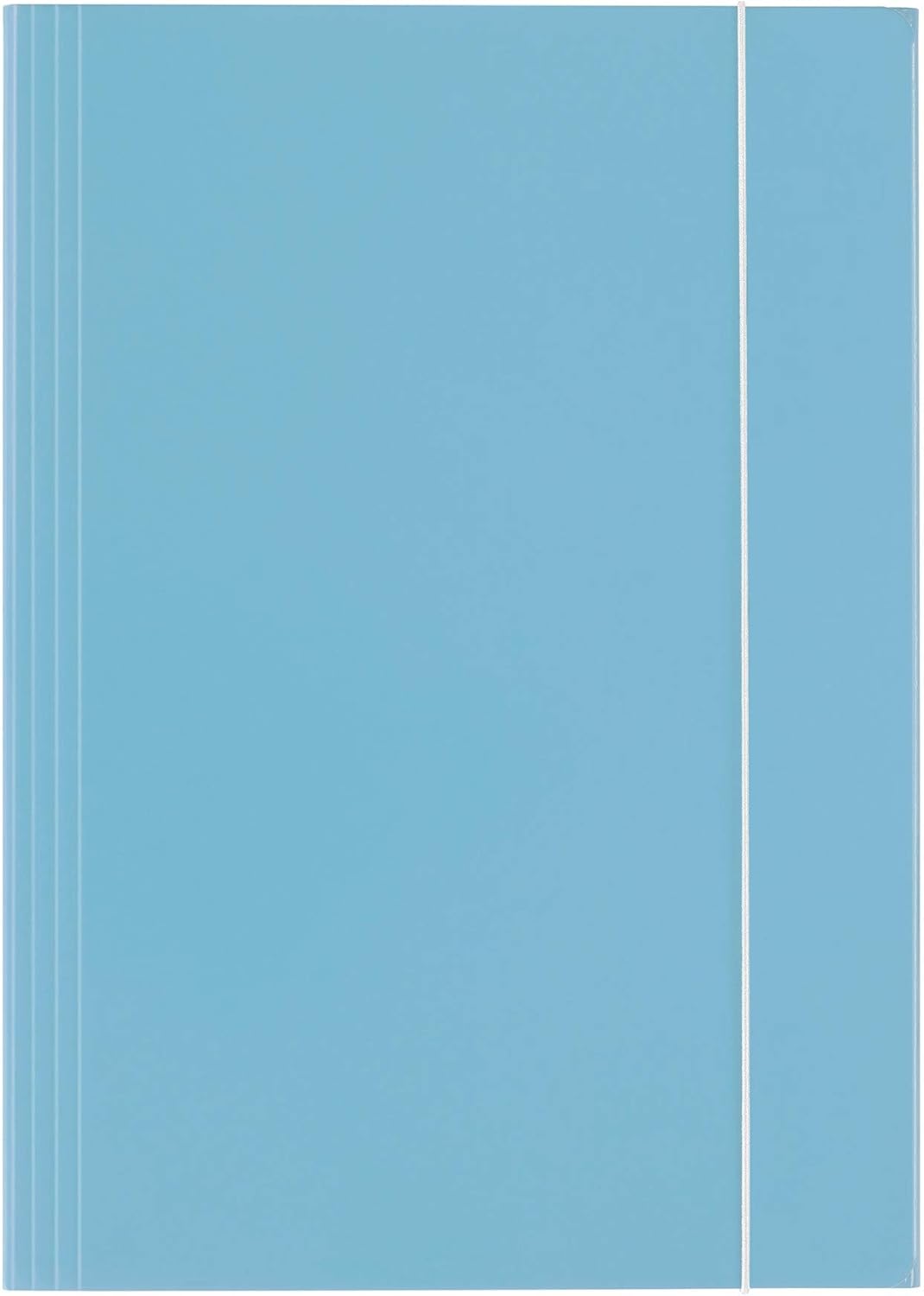 Falken Sammelmappe PastellColor aus extra starkem Karton mit 3 Klappen und Gummiband für DIN A3 Himmel_Blau Aufbewahrungs- und Zeichenmappe ideal für Büro und Schule und die mobile Organisation