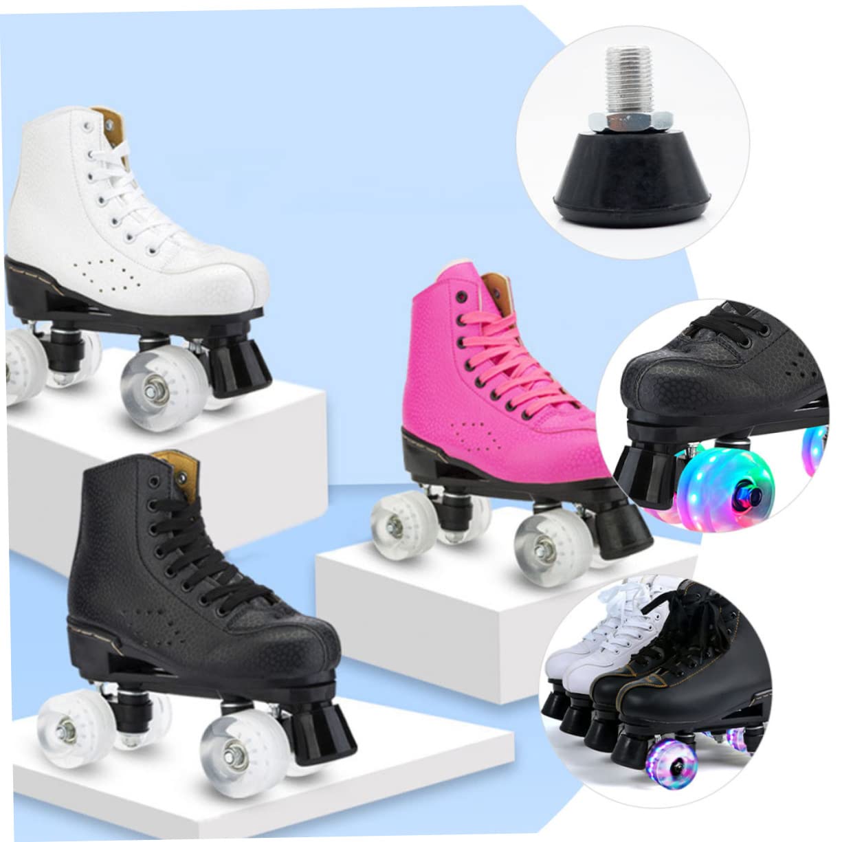 FELTECHELECTR Skate Brake Stoppers Toe Stops Replacement for Roller Skates Wear-Resistant Toe Guards