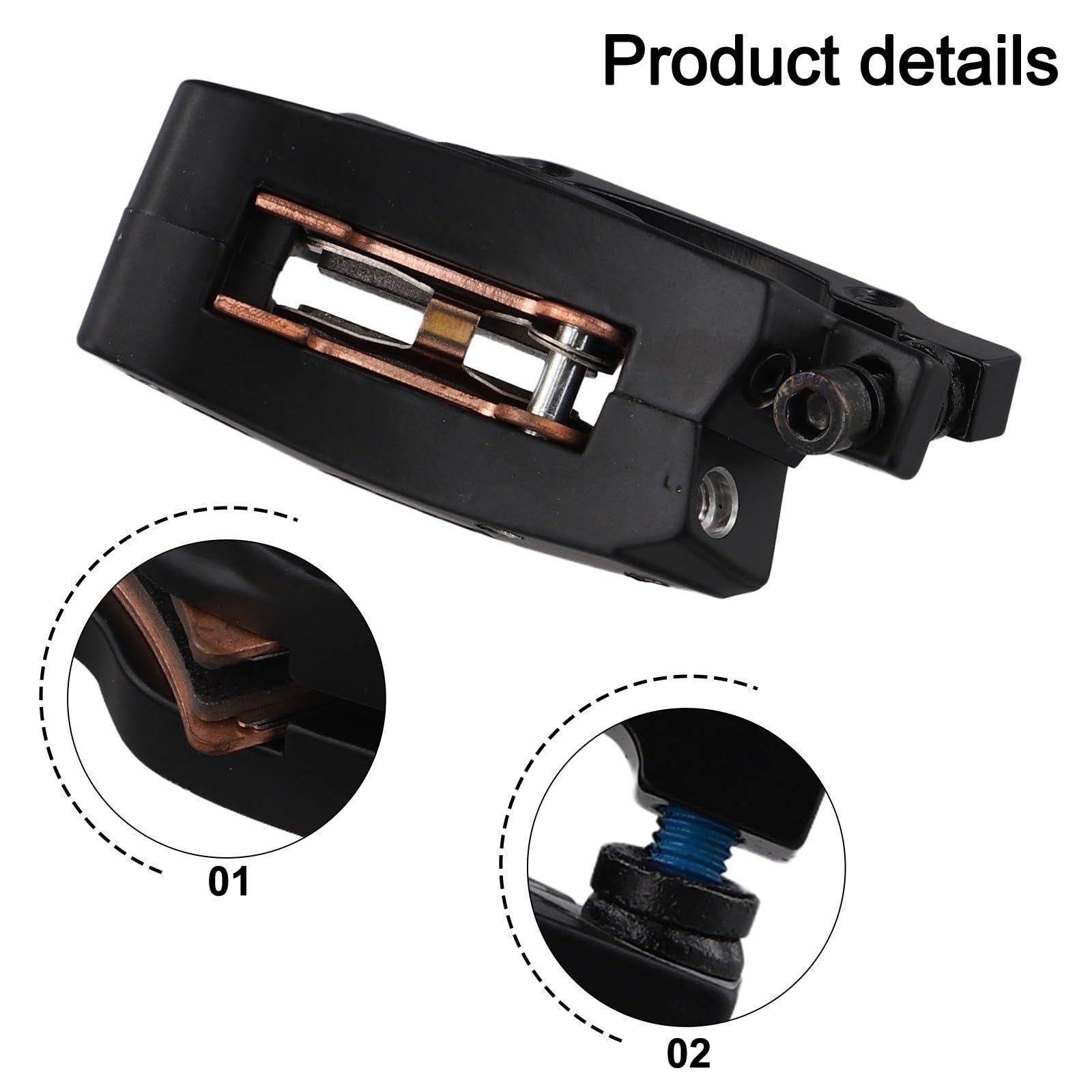 Leva freno idraulica per scooter elettrico in lega di alluminio da 22,2 mm con olio minerale, interfaccia a 2 pin compatibile con XOD, colore nero