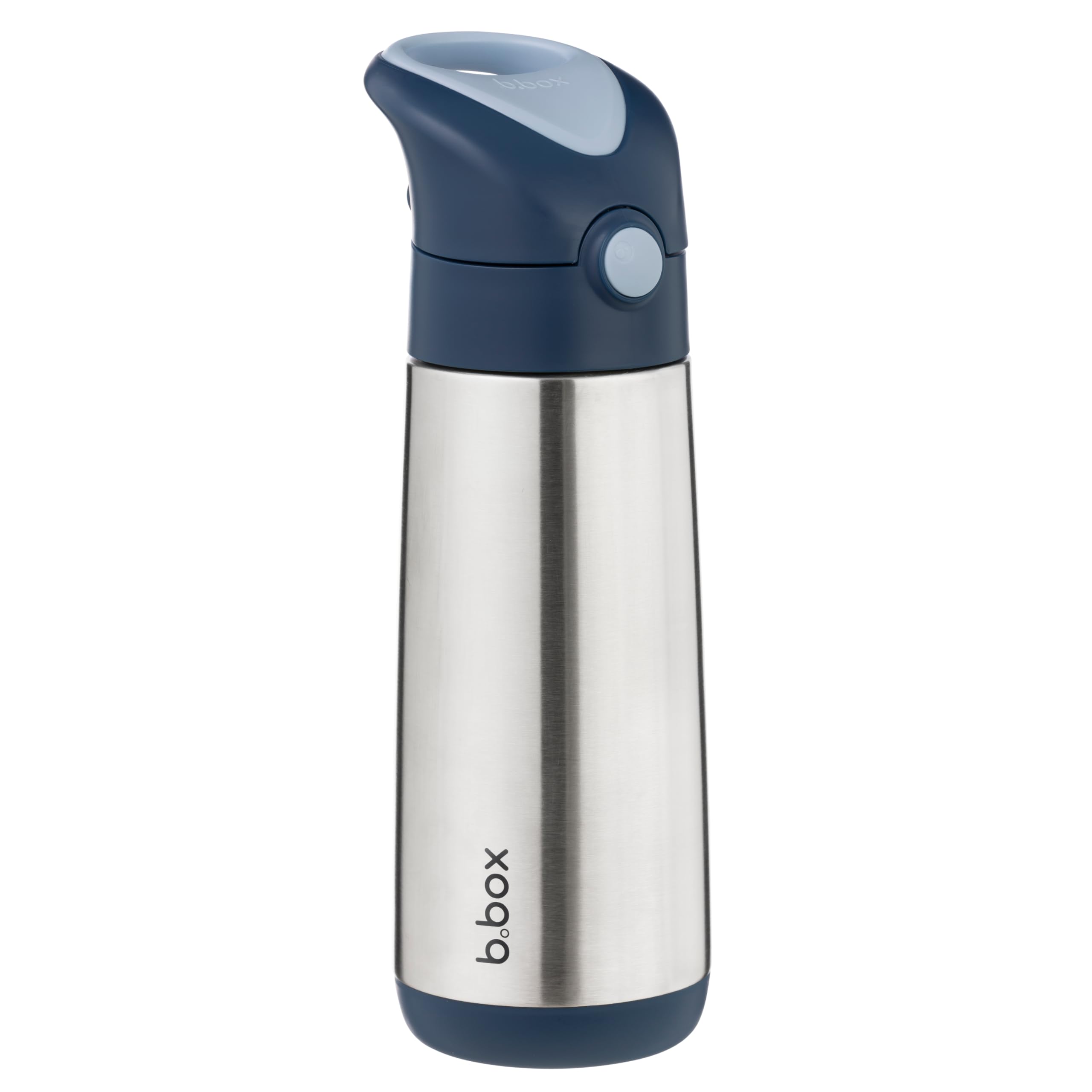 b.box 16.9 oz Insulated Water Bottle - Keeps Drinks Cold 15 Hours, Warm 8 Hours, Triple Wall Stainless Steel Kids Water Bottle w/Free Flow Silicone