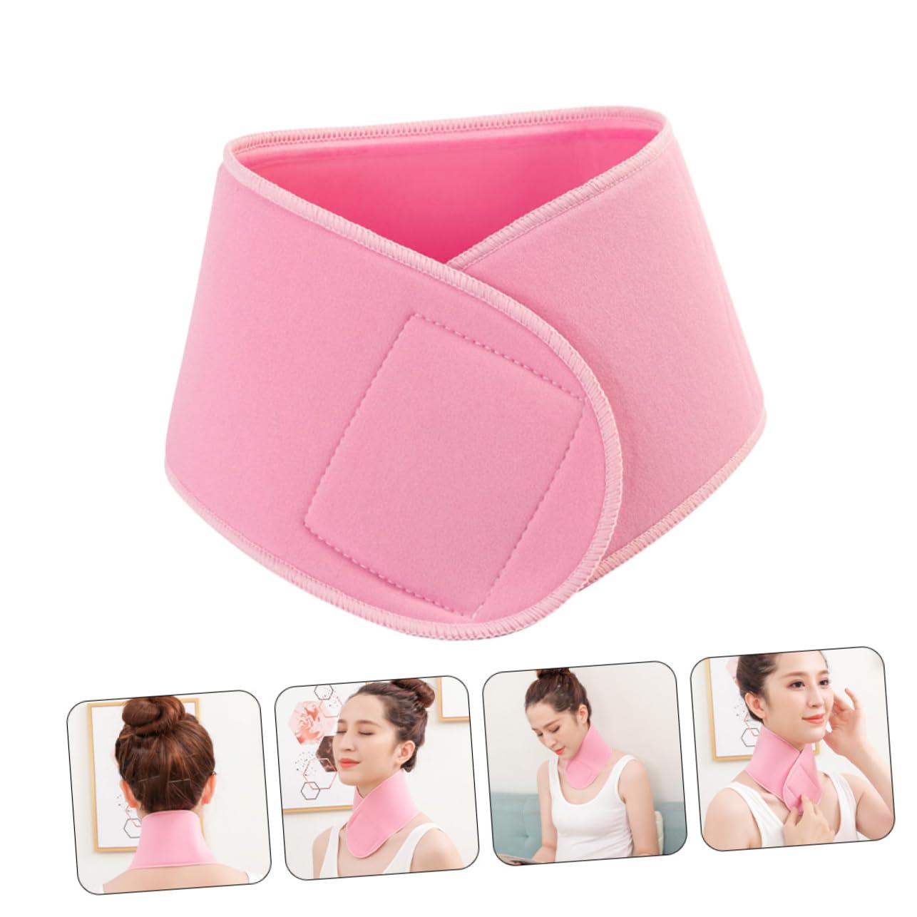 PartyKindom Lot De 5 Masques Pour Le Cou Anti-rides Anti-âge Gel Hydratant Coussinet Confortable Pour Le Cou Patchs Pour Le Cou