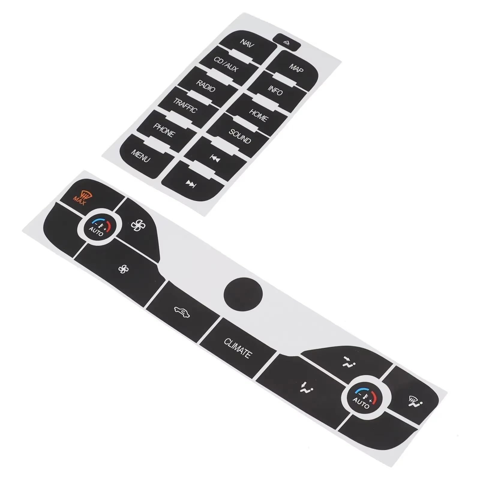 Modification Interior Compatible with for S-Max 2011 Air Conditioning Panel Repair Button Set Stickers Buttons Radio AC Repair Sticker Accessories