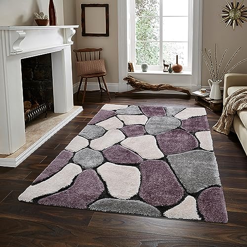 Rugs4Sale 4cm Thick Pile Super Soft Shaggy Modern Area Living Room 3D Pattern Non-Shedding. Ideal For Bedroom, Hall, Kids Baby Room, Indoor & Outdoor Rugs Hallway Runners Carpet Mat(80x150cm)