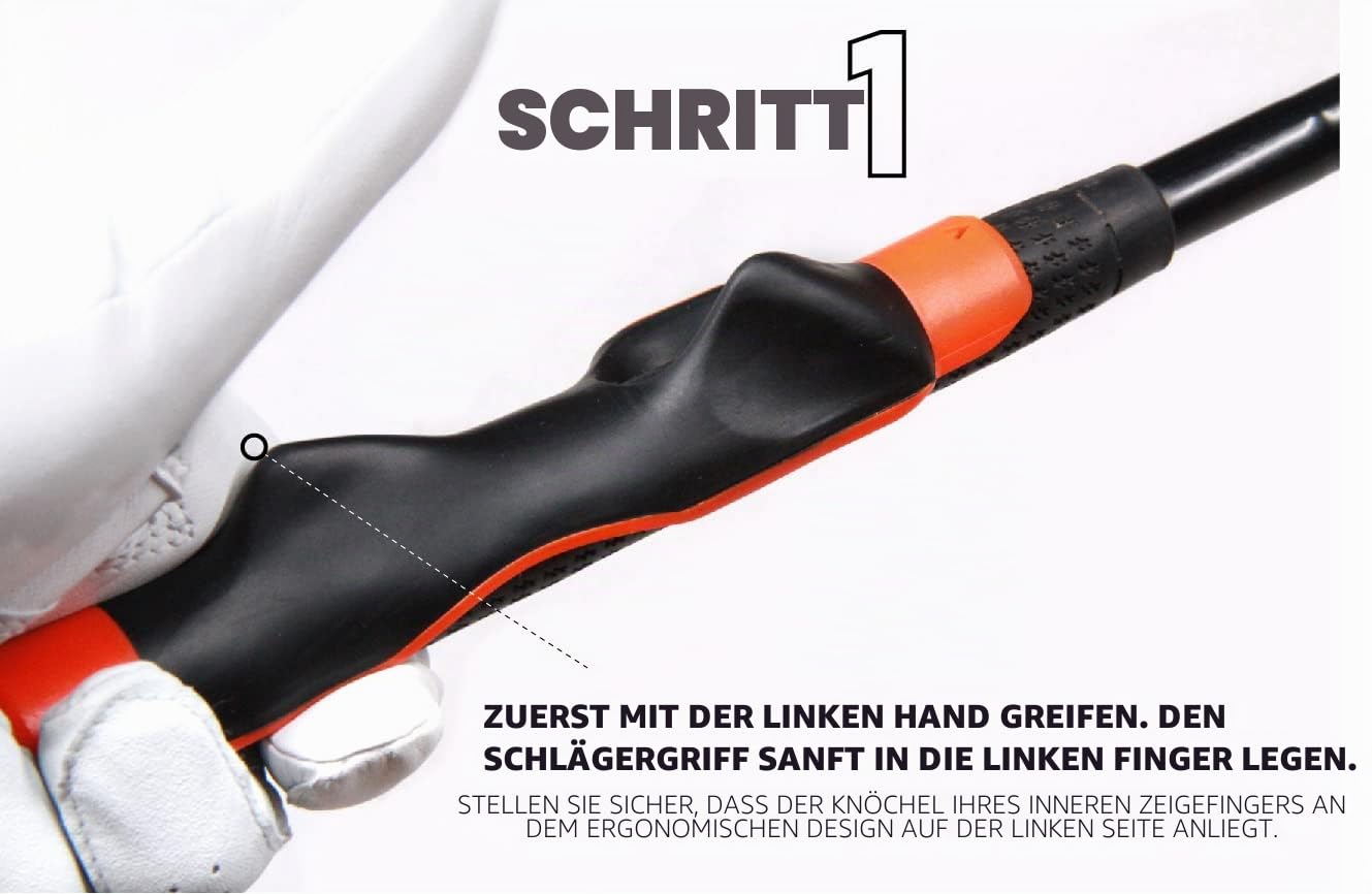 Links Golf Griff-Trainer für Links- und Rechtshänder, Aufsatz für Golfschläger, um bessere Handhaltung zu erzielen, Golfschwung-Trainer