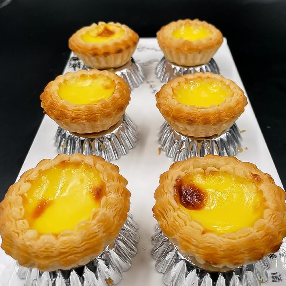 Molde de acero inoxidable con forma de crisantemo que se puede reutilizar para mini pasteles, tartaletas, tartas de frutas, mini pasteles, quiche, cupcakes, magdalenas, pudín, molde para