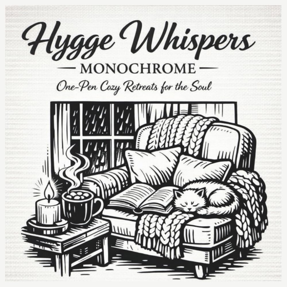Hygge Whispers Monochrome: One-Pen Cozy Retreats for the Soul