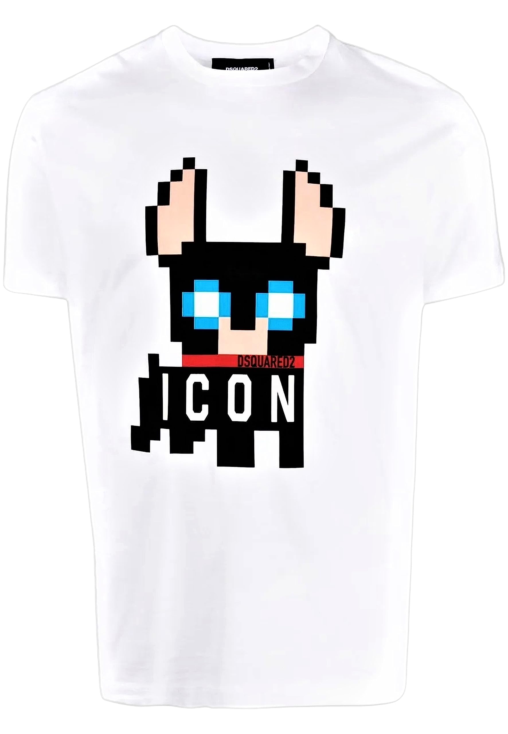 DSQUARED2 T-shirt Ciro Pixelado model S79GC0073S23009, biały, biały, L