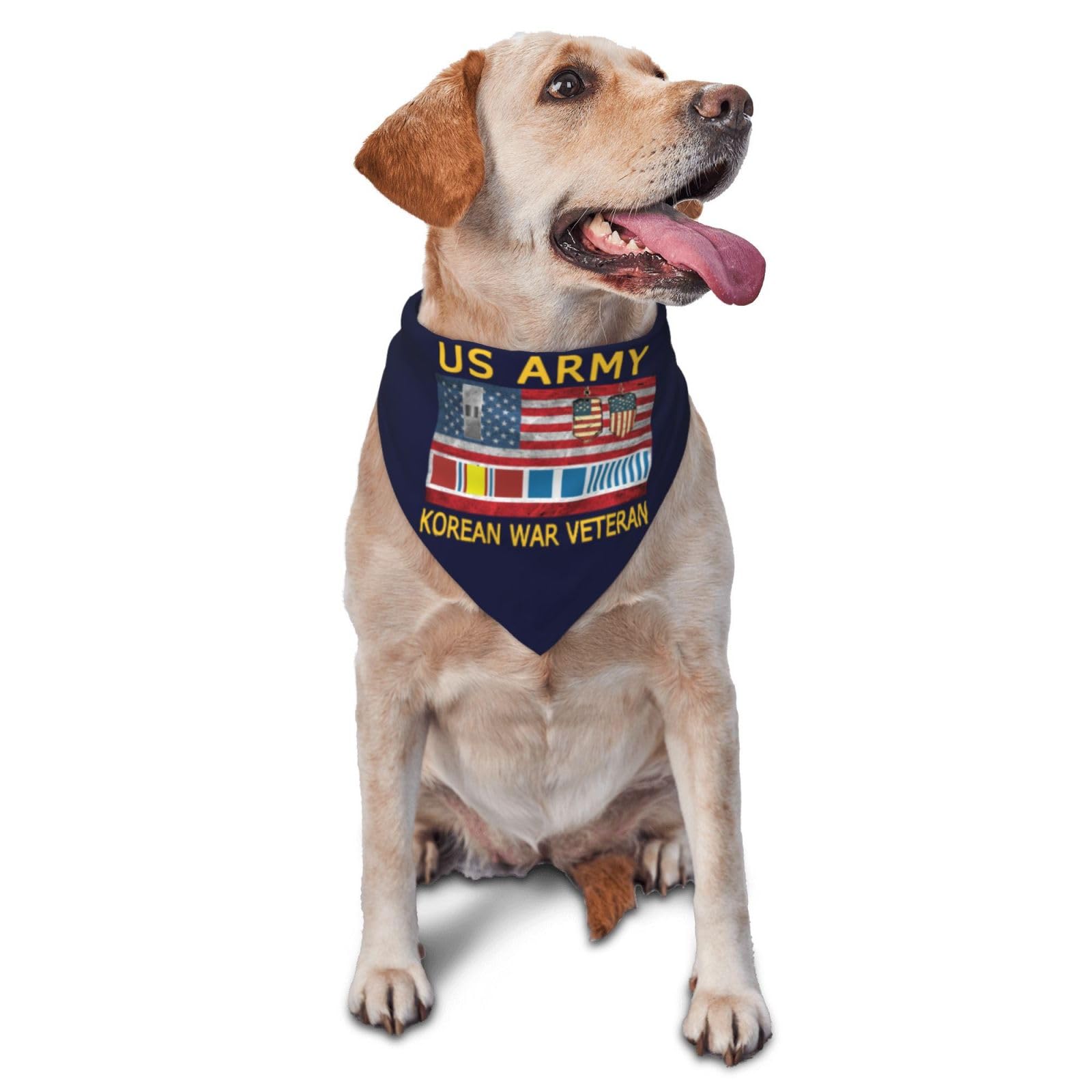 US Army W-1 Warrant Officer 1 W1 Korean War Veteran Dog Scarf Pet Bandana Cat Pet Bibs