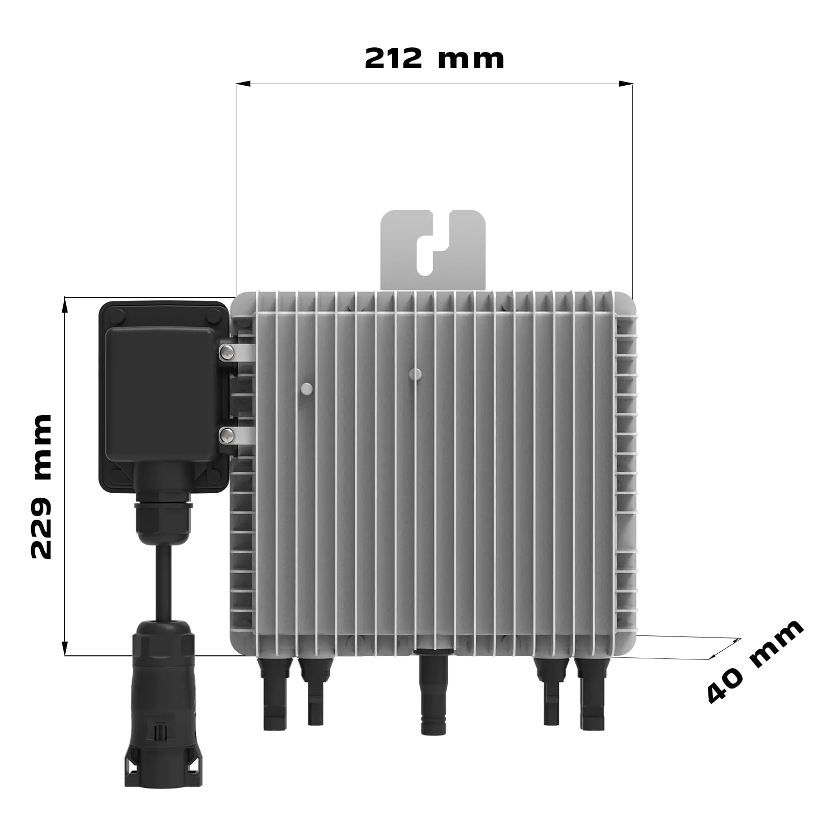 DEYE Mikro-Wechselrichter 800 W SUN-M80G4-EU-Q0 für Balkonkraftwerk, IP67 wetterfest, Plug&Play Installation, 2 MPPT, WiFi, Micro Inverter