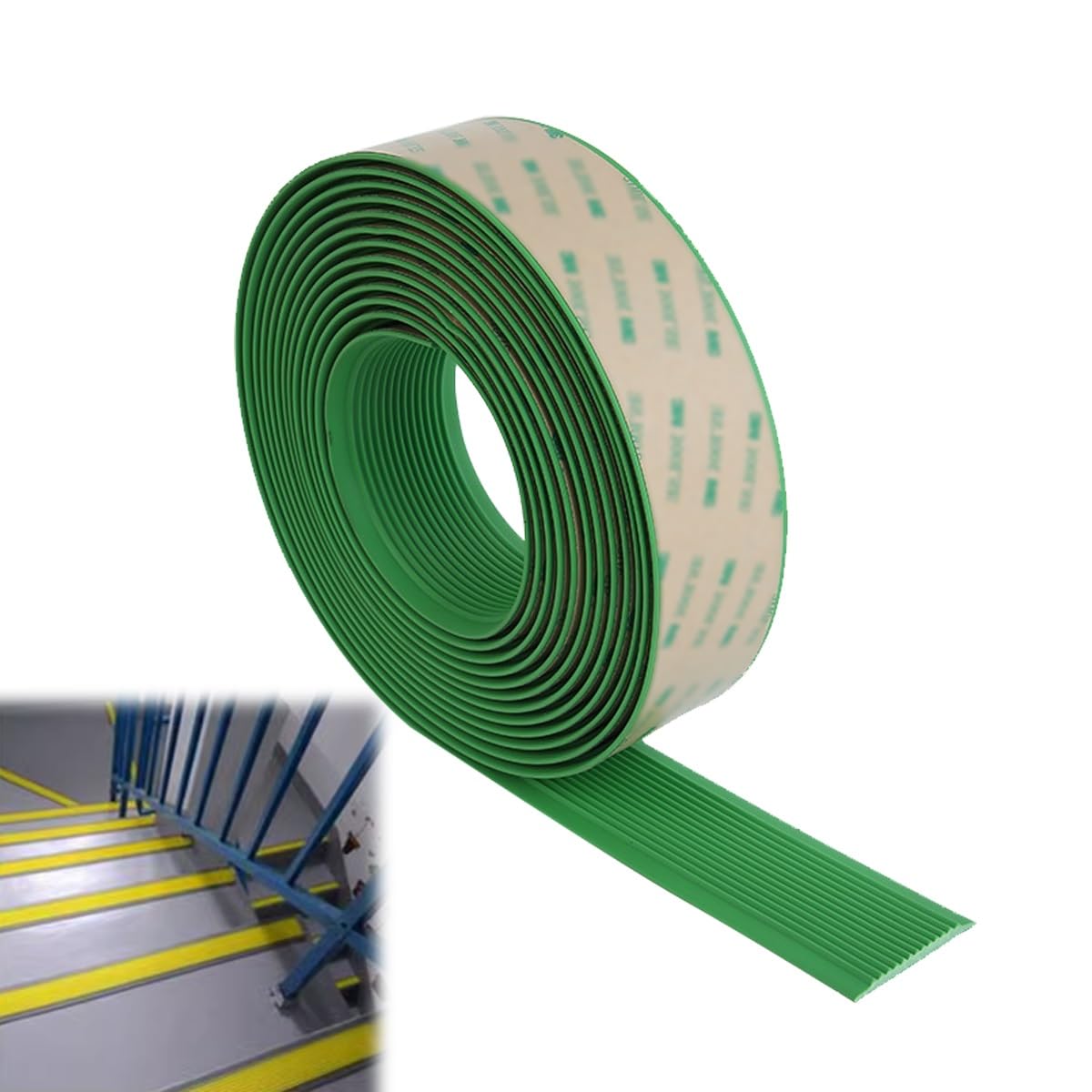 Protector de borde de escalera de goma antideslizante, tiras antideslizantes para esquinas y bordes de escalones, peldaños de tracción para seguridad en escaleras