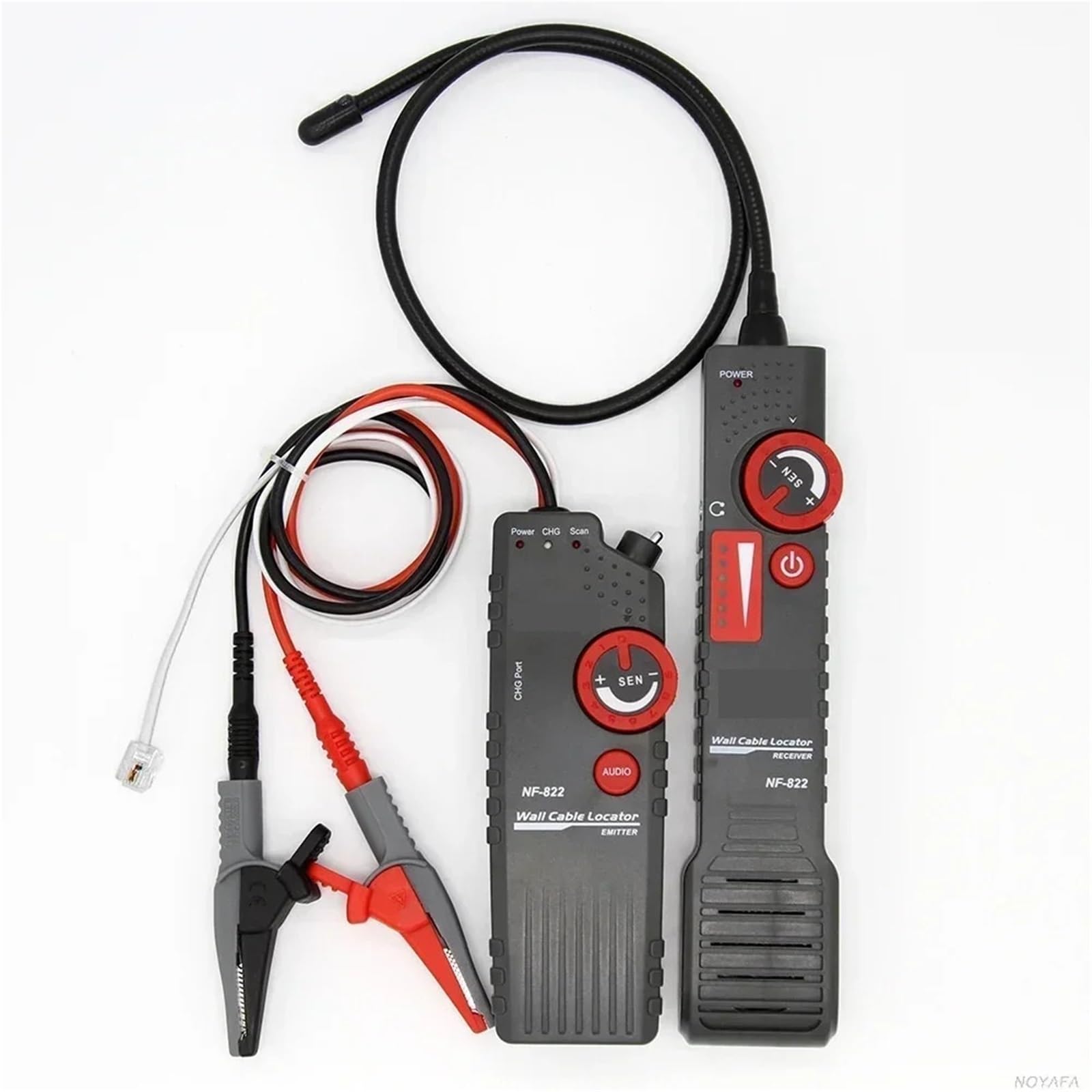 Mthckxjbsuz One Color Cable Tracker, Underground Cable Tracker High& Low Wire Anti-Interference Locator Network Line Finder