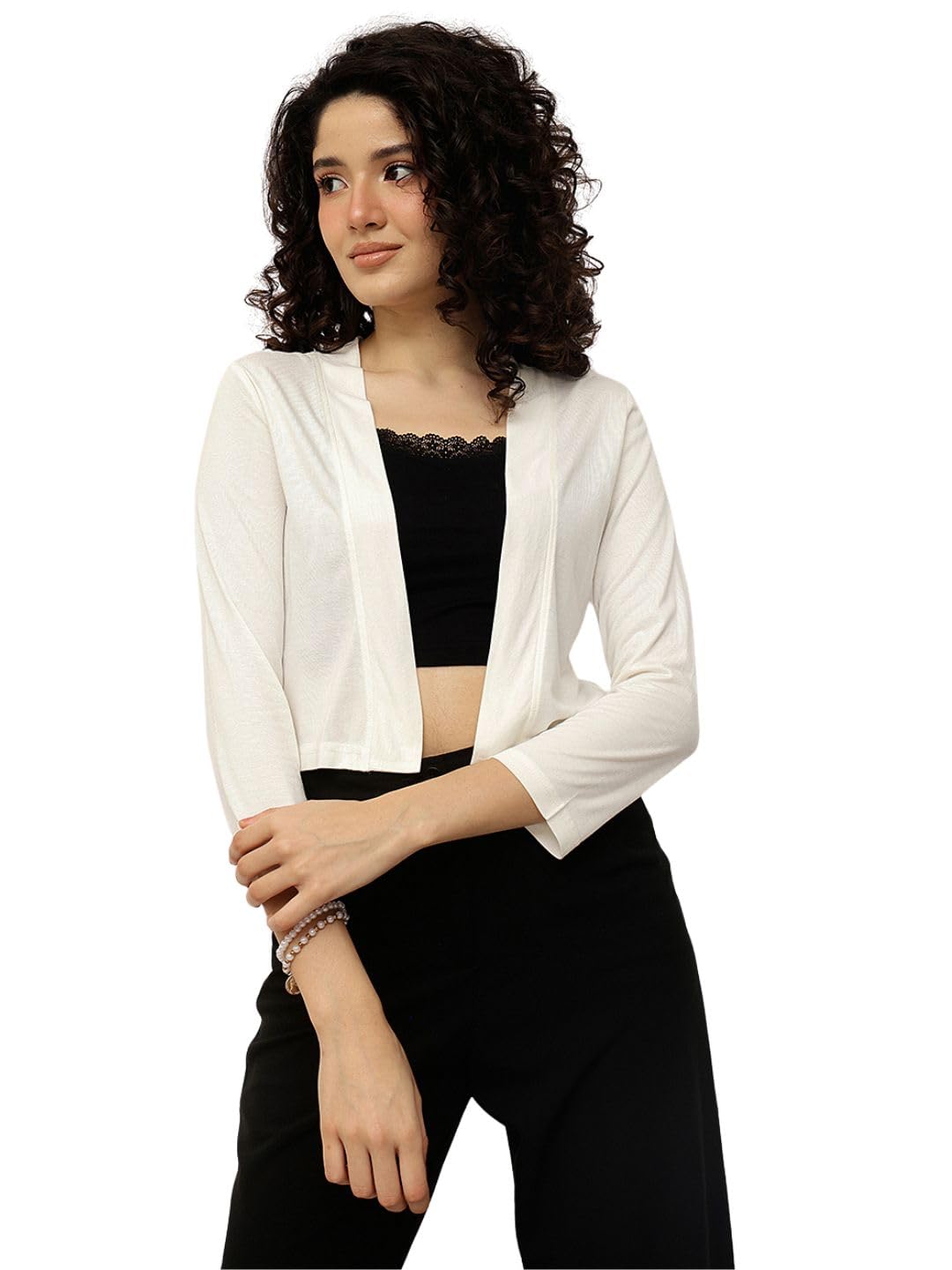 Womens Front Open Cardigan Shrug-picture-56
