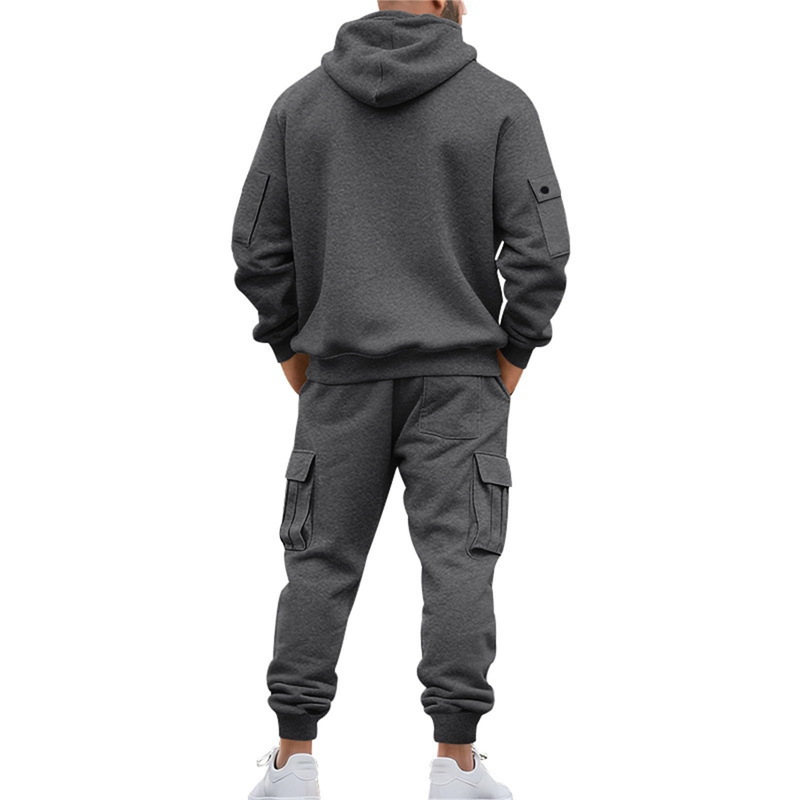 Felpa da uomo con cappuccio e mezza zip