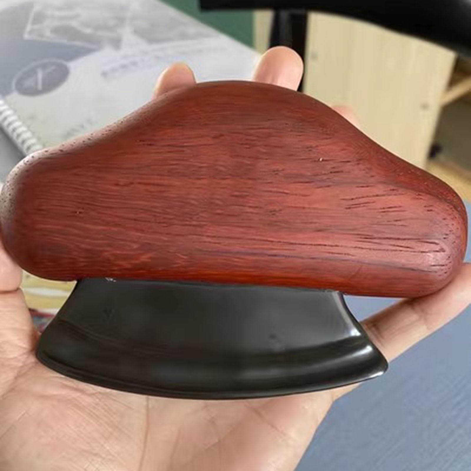 NICHOY Piedras Calientes para Masaje, masajeador Corporal eléctrico con Control de Temperatura, para masajes en casa, Tratamiento de relajación, Alivio del Dolor(A)