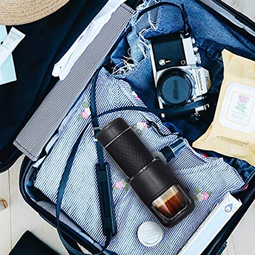AYDQC Cafetera portátil, máquina de café Espresso Manual Compatible con cápsula de café molida para el hogar de Oficina… - Imagen 6