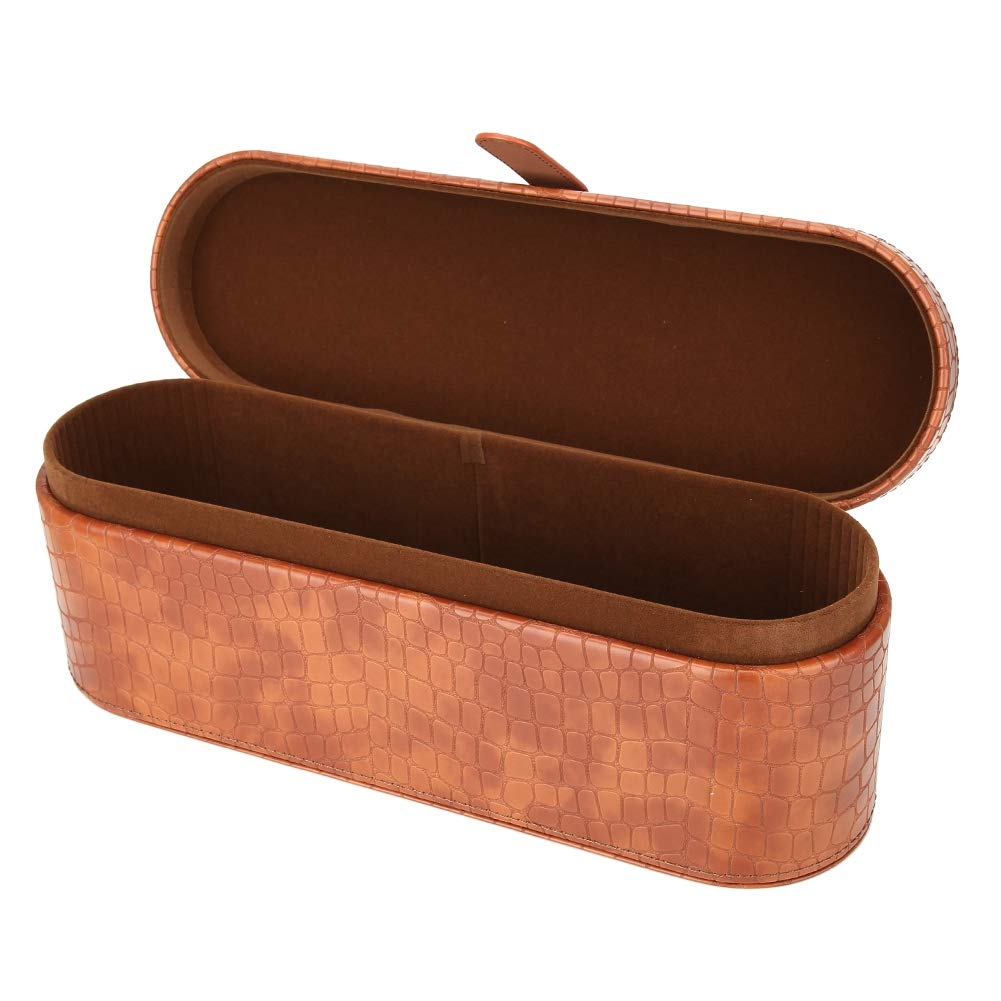Portable Storage Case For Hair Dryer Pu Waterproof And Scratch Resistant Travel Precious Gift(Brown)