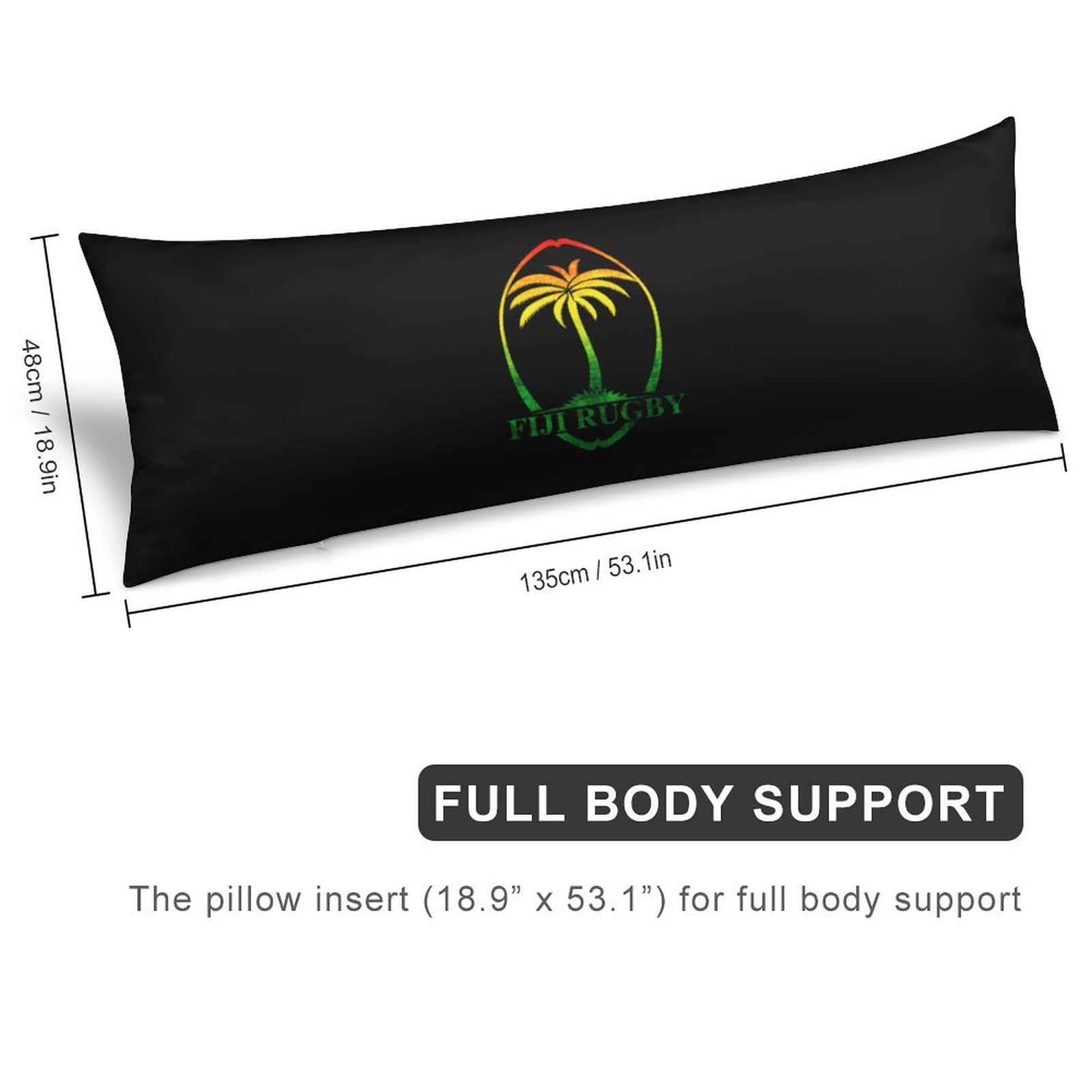 Palm Trees in Jamaica Colors Body Pillow Cover Lightweight Long Pillow Case for Cushion Sofa Living Room Bed 20