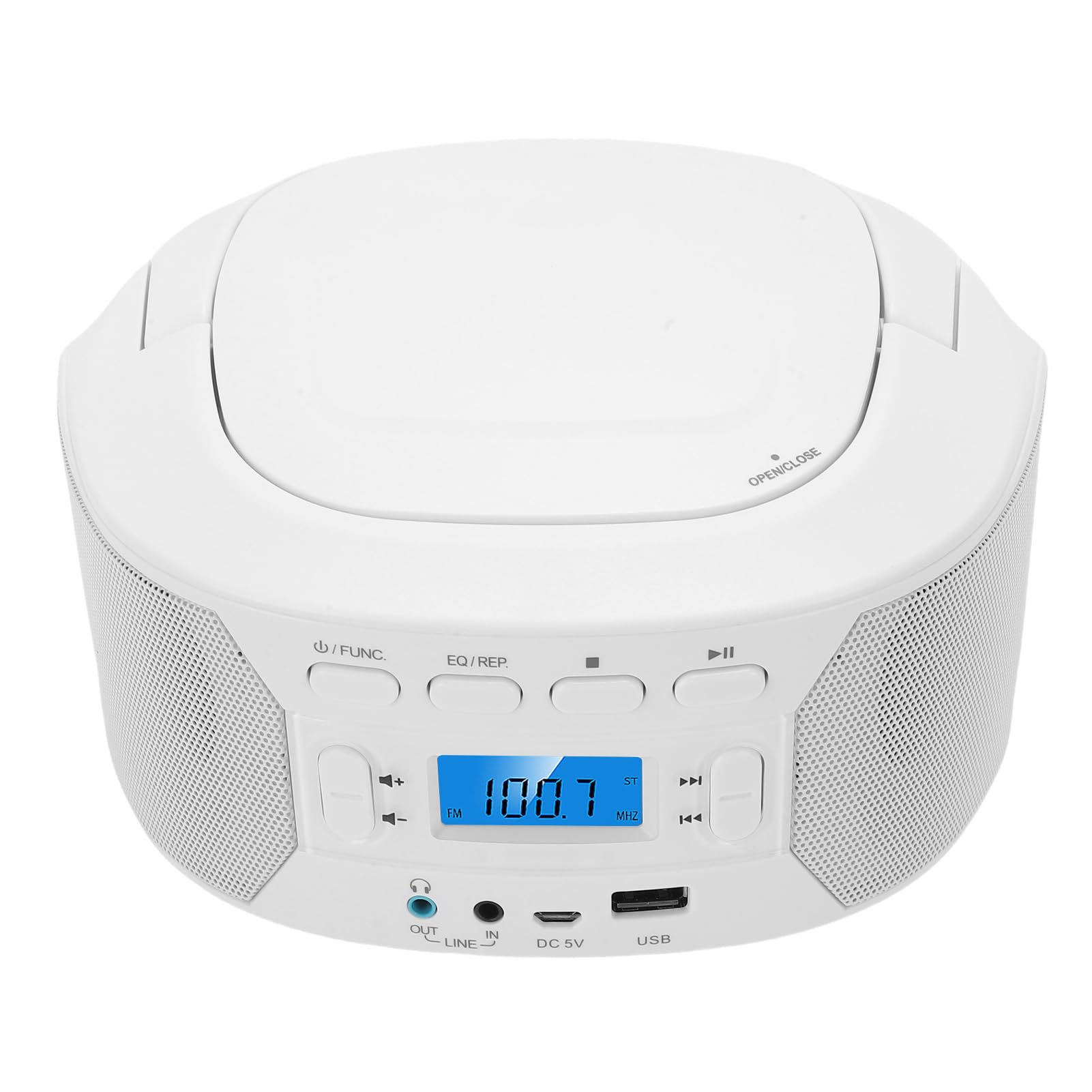 OPPWONG Przenośny Odtwarzacz CD z funkcją Bluetooth, Ręczny Odtwarzacz CD ładowany od Góry, Radia MP3 USB AUX FM z Wyjściem Słuchawkowym, Idealny do Domu (wtyczka UE) (wtyczka UE)