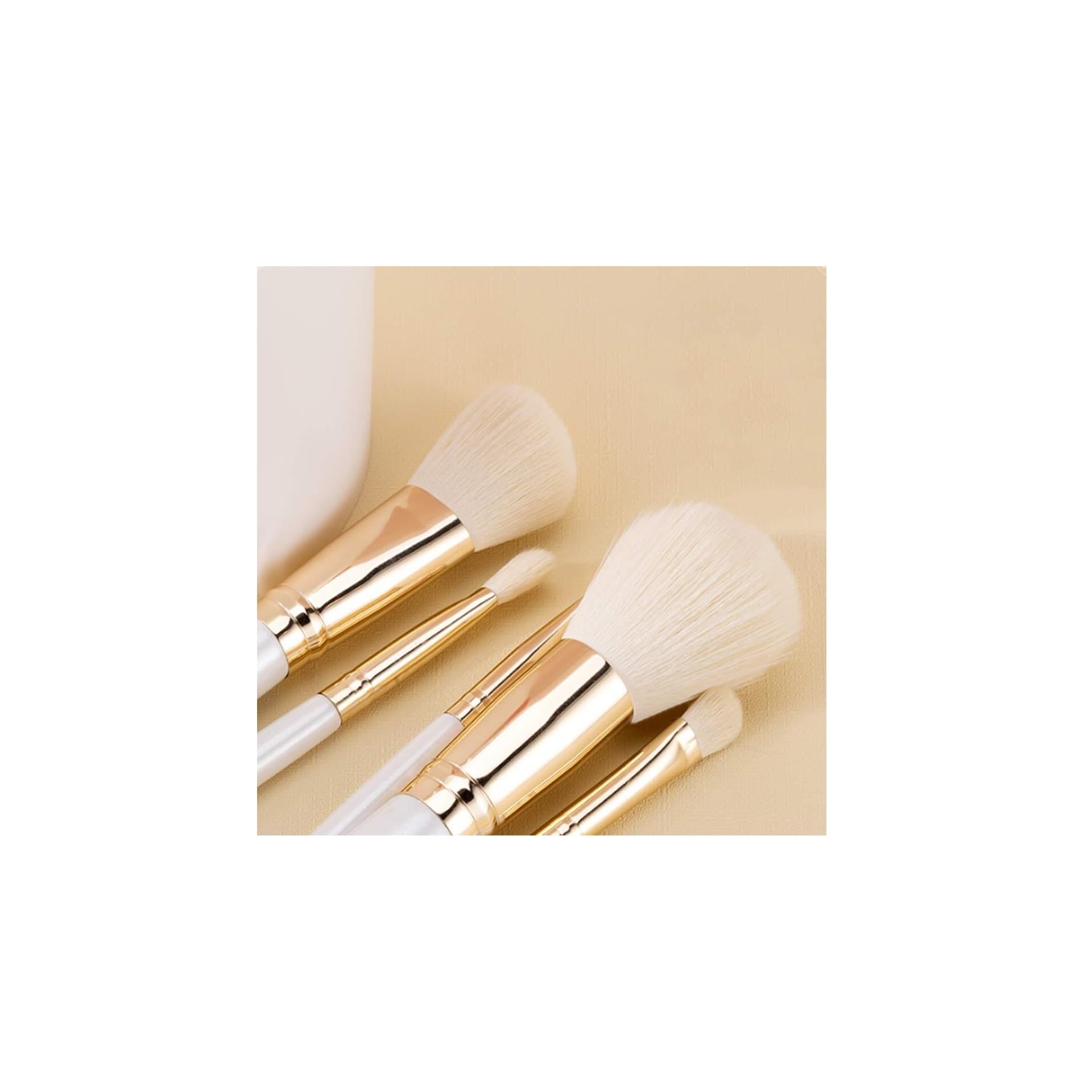 Set di Pennelli per Il Trucco Set Completo di Pennelli per Ombretto, Fard, Fondotinta Super Morbidi Strumenti per Il Trucco per Principianti Pennello per Fondotinta Morbi,