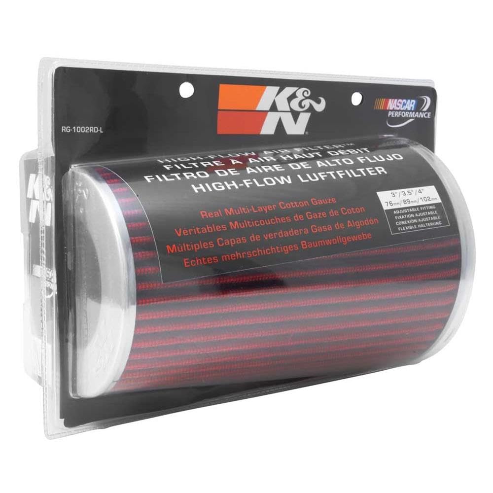 K & N rg-1002rd-l Universal cromado filtro Coche y Moto
