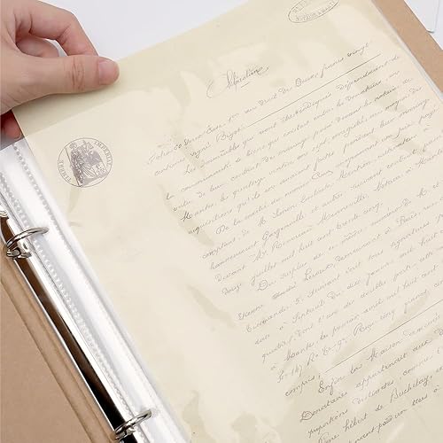 Miniatura 4 de 40 Sheets Sheet Protector Clear Page Protectors A4 Paper Protector Sheets for 3-Ring Binder Plastic Paper Sheet Protectors 1 Pocket Per Page for