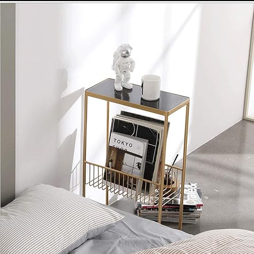 Miniatura 9 de Estantería para libros, estantería de estratificación de hierro, estantería pequeña, estante de almacenamiento móvil, para sala de estar, estantería