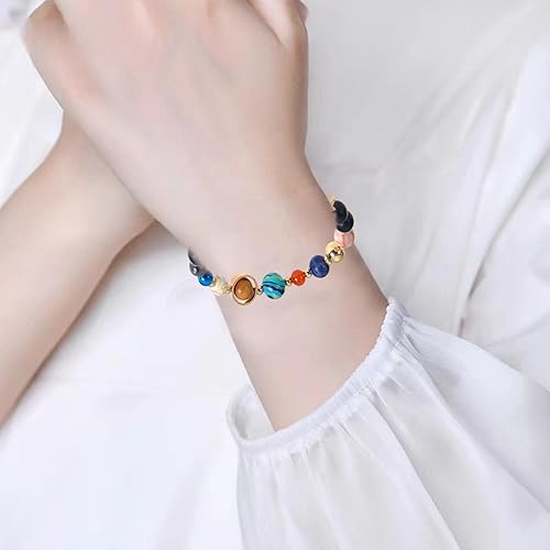 Miniatura 5 de Pulseras con dije del zodiaco para mujer, 12 constelaciones, cuentas de piedra de cristal curativo, pulsera de cumpleaños, cáncer, regalos del