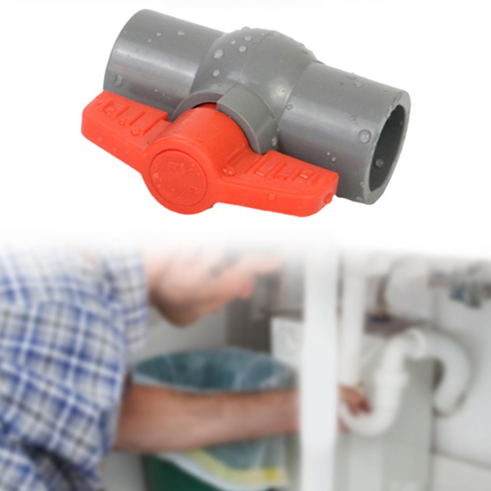 Válvula de bola de PVC Tipada de dos vías Tipado T Rellegador T Maneja Válvula de cierre de agua para el tratamiento del tratamiento de agua El, 63mm