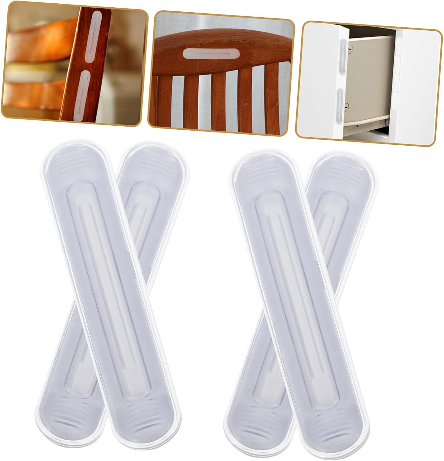 Cabilock 4pcs Cabinet Door Bumper Pads Self Adhesive Wall Protector for Furniture Door Stopper Bumper Pads