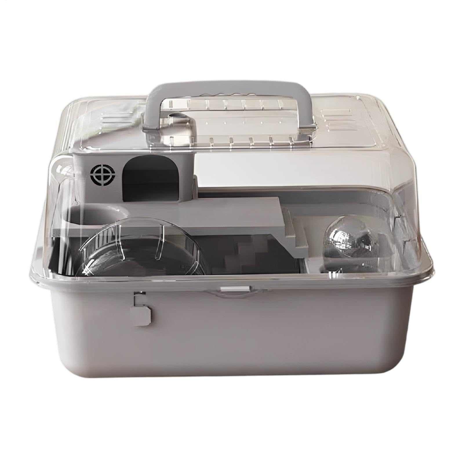 Jaula Hámster, con Rueda de Ejercicio y recinto portátil, casita de 30 cm para hámsters y Animales pequeños, para Mascotas sirias, enanas, jerbos, Interior, Exterior, hogar, Viaje, Dormir