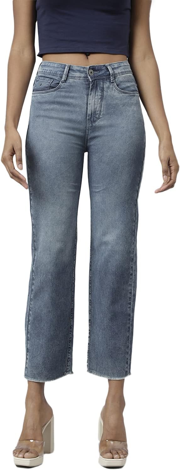 CODE 61 Women's Wide Leg Stretchable Jeans