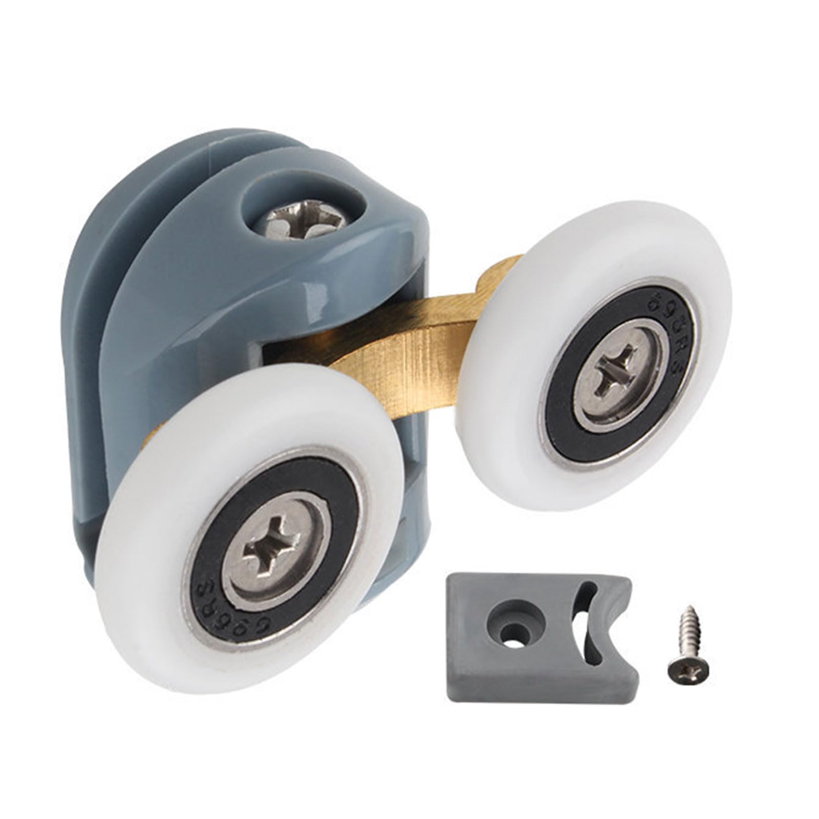 Mllepjdh 23Mm Glass Sliding Door Pulley Adjustable Upper Bottom Rollers Pulleys Runner For Shower Cabin Room Bathroom