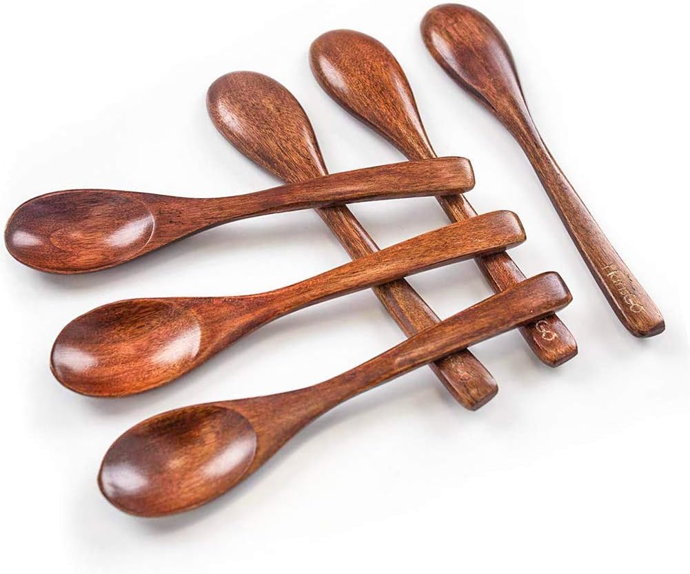 Wooden Masala Spoon for Small Containers, Handmade Wooden Spoon for Tea, Coffee, Sugar, Condiments & Spices (23)