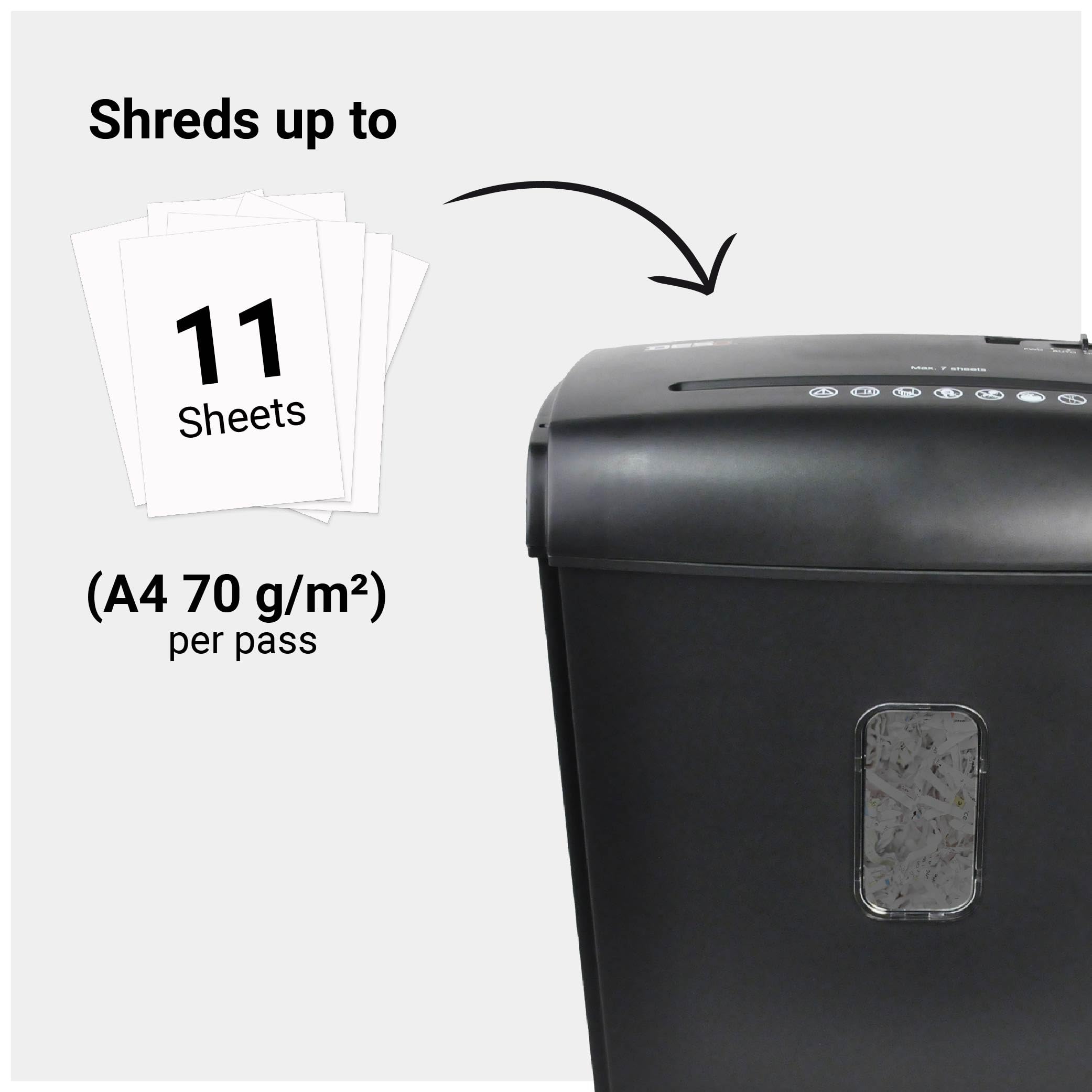 DESQ | Papiervernietiger | 11 vel | 4 x 35 mm | P-4 | 21 liter